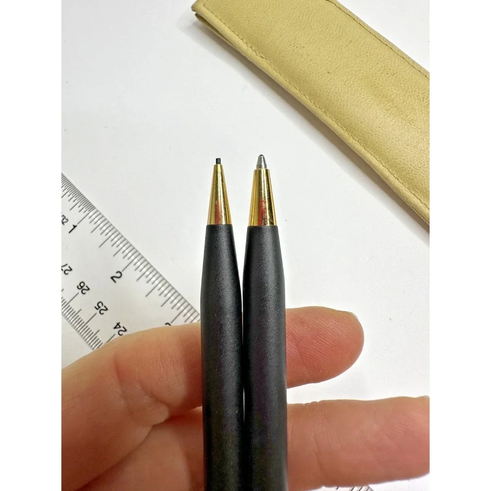 Cross Pen Pencil set Ladies Matte Black Ink Case Ballpoint Mechanical Pouch USA
